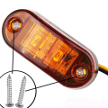 Ni to yo Oval 2.5" 2 Diode LED Trailer Truck Clearance Side Marker Lamp Lights